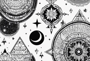 Galaxy shoulder tattoo tattoo idea