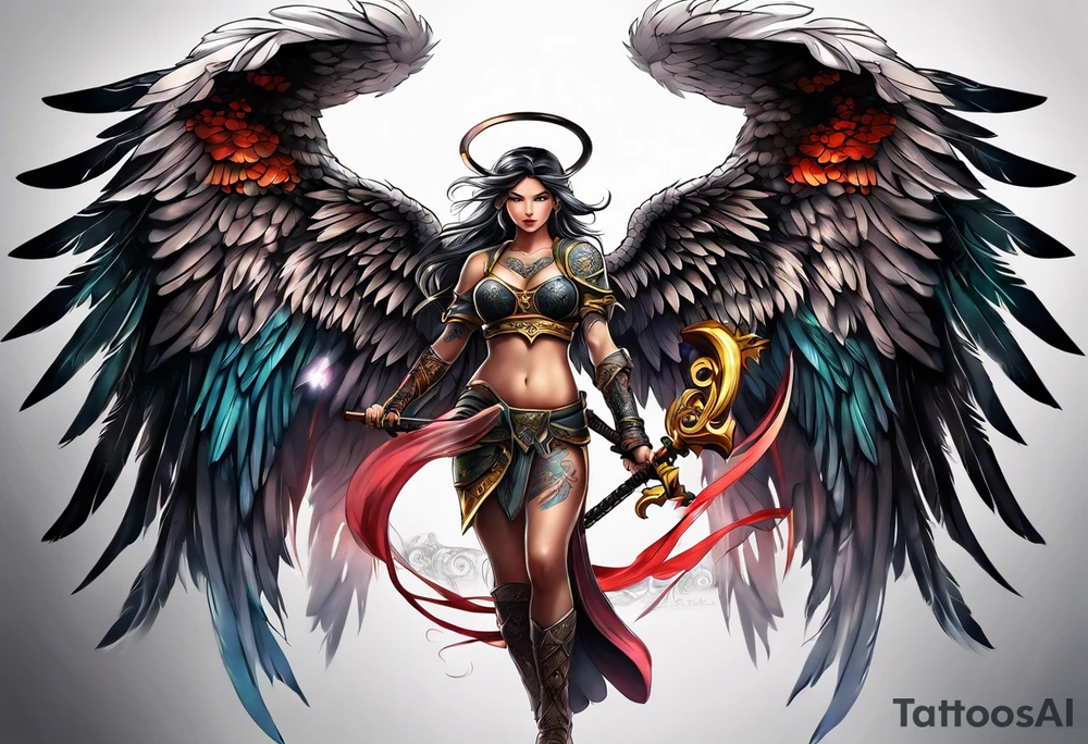 Warrior Angel tattoo idea