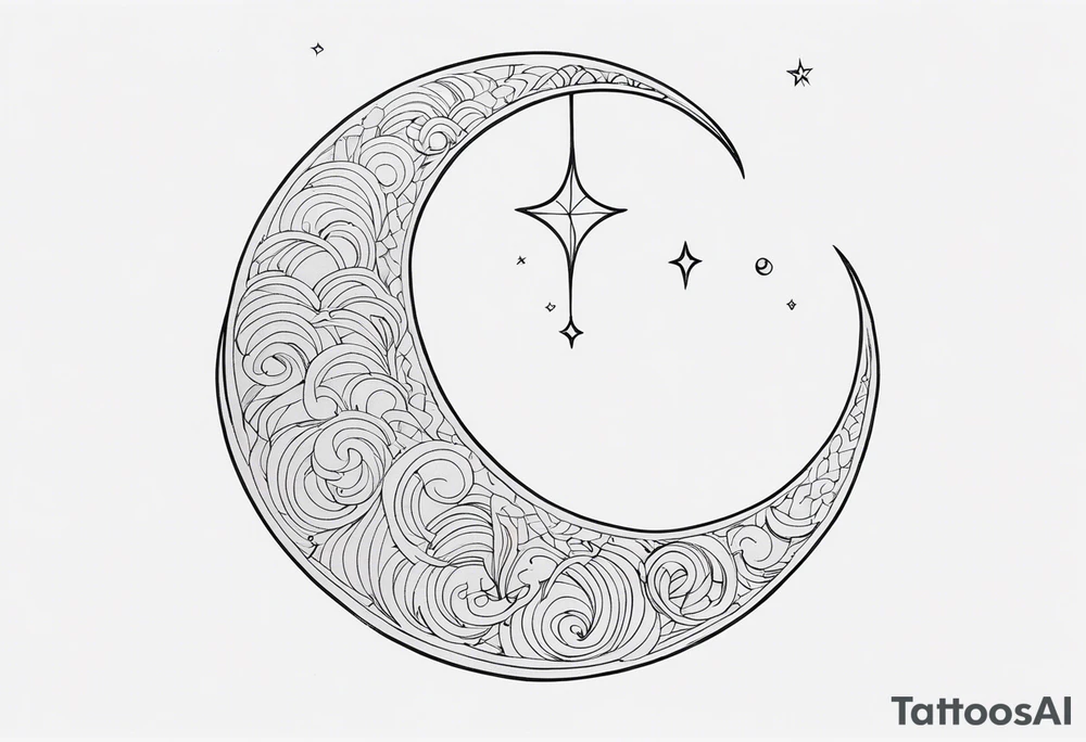 crescent moon tattoo idea