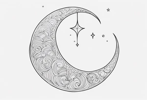 crescent moon tattoo idea