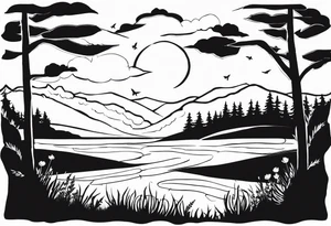 Nature scene from the song “after the storm” by Mumford and sons tattoo idea