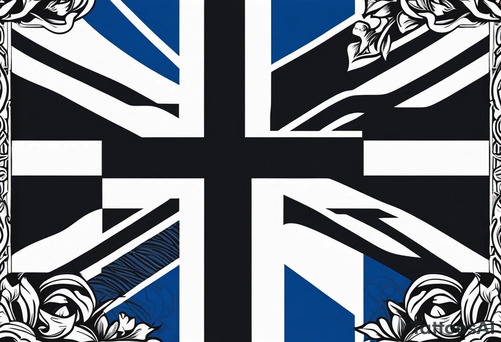 Finnish flag with sisu tattoo idea