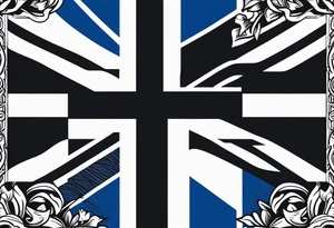 Finnish flag with sisu tattoo idea