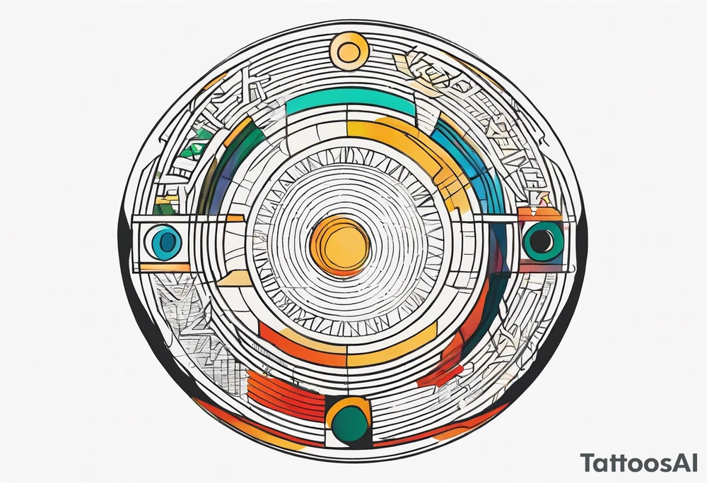 circle made of the text Oscar Embla & Emil tattoo idea