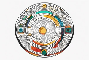 circle made of the text Oscar Embla & Emil tattoo idea