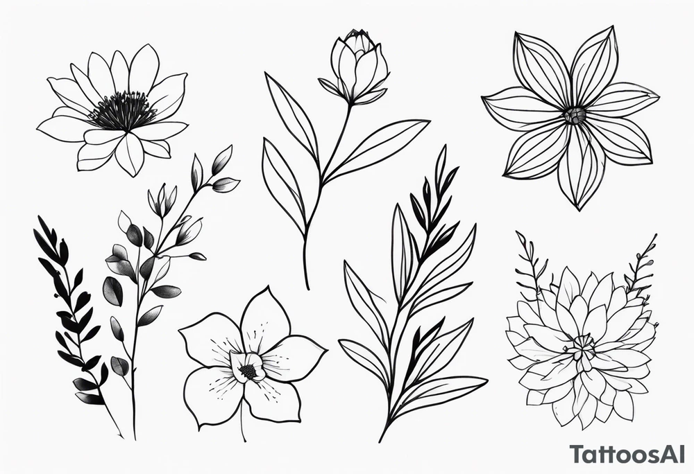simple nature/floral tattoo for arm tattoo idea