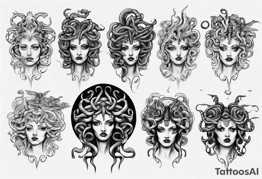 Medusa upper shoulder tattoo idea
