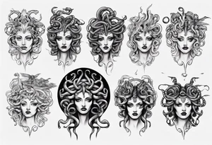 Medusa upper shoulder tattoo idea