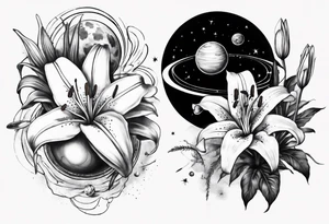 Lily planets tattoo idea