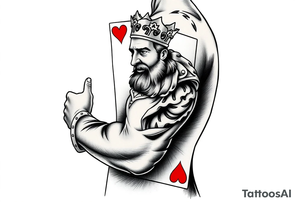 king of hearts tattoo idea