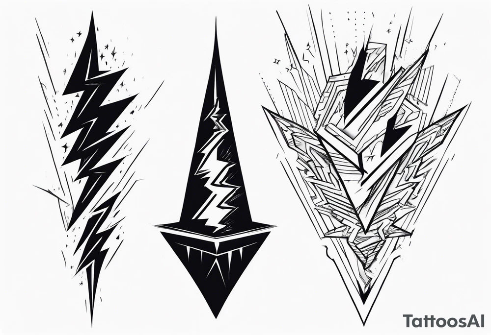 Dramatic Lightning Strike tattoo idea