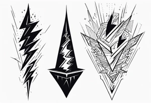 Dramatic Lightning Strike tattoo idea