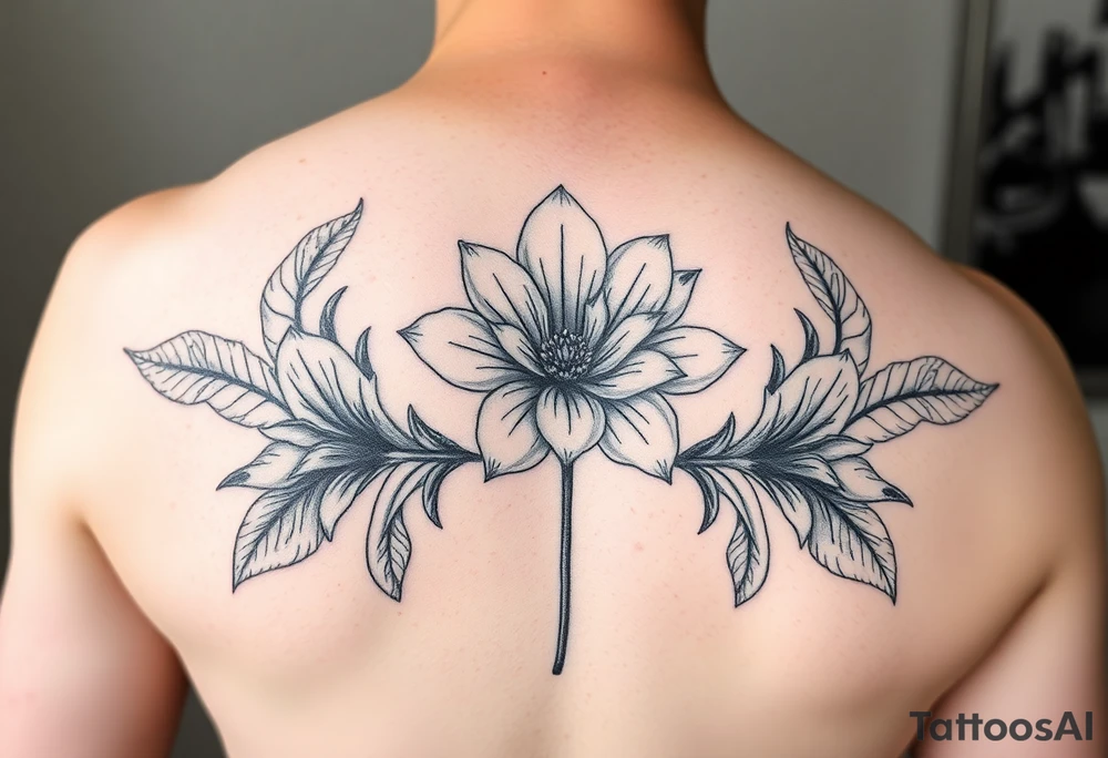 Mimosa flower tattoo idea