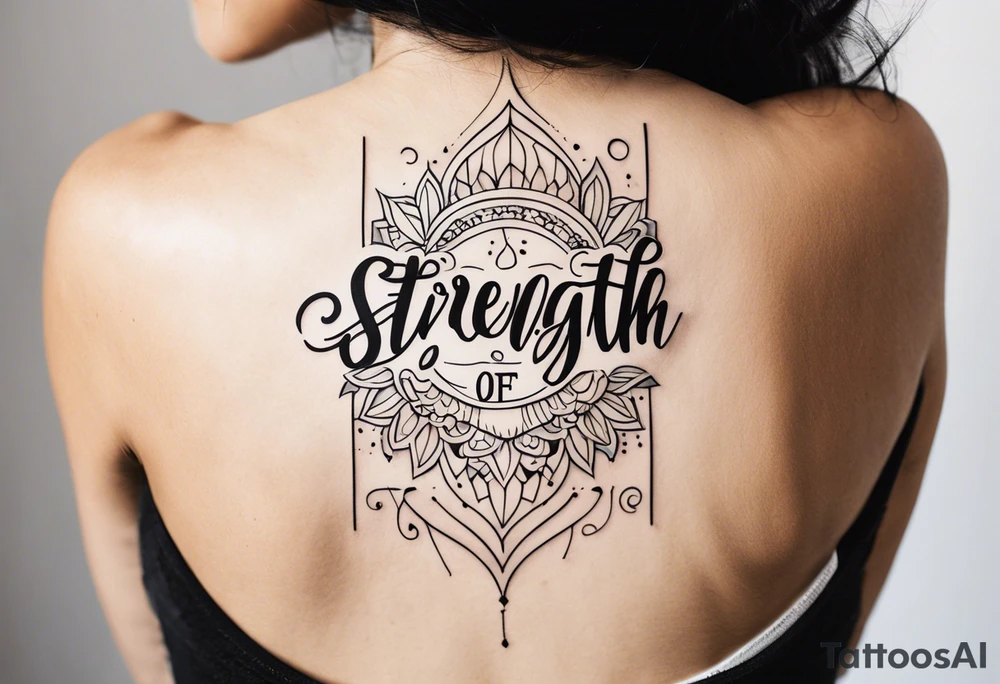 strength of a woman tattoo idea