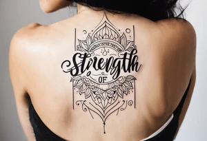 strength of a woman tattoo idea