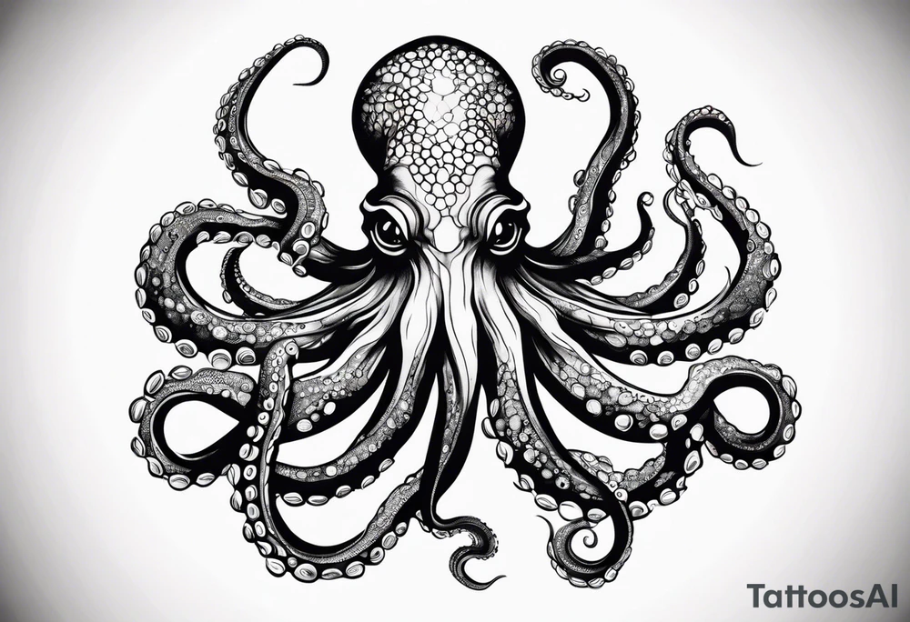 Ocean octopus tattoo idea