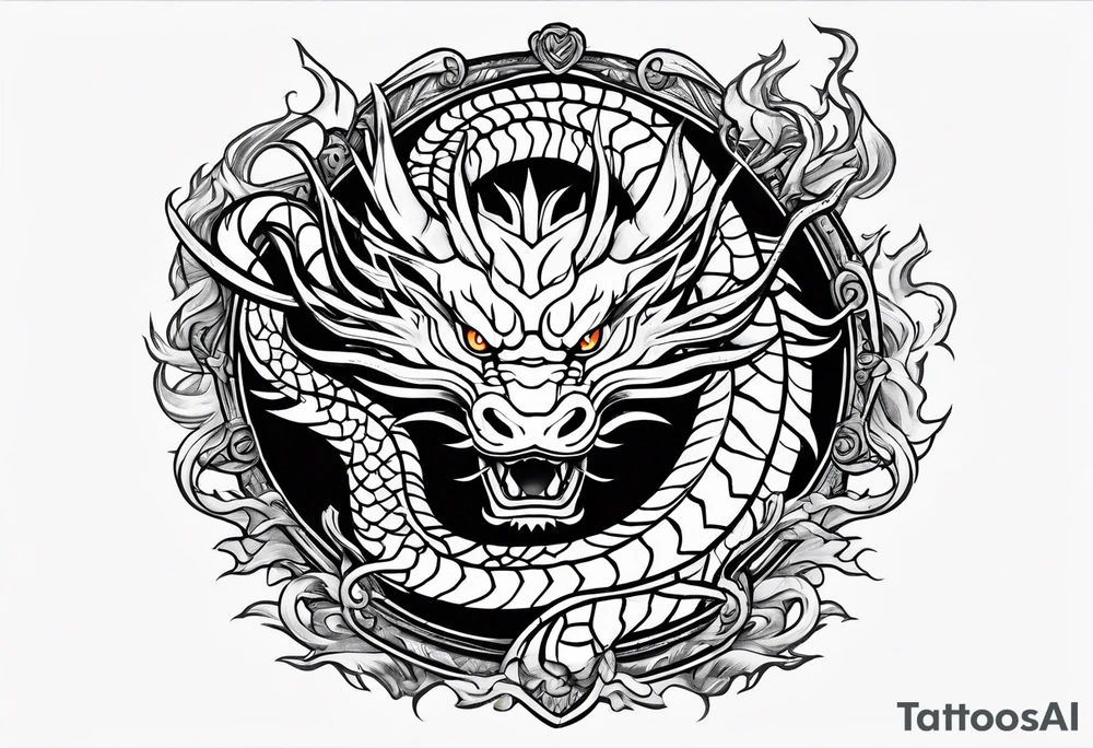 Shenron Americana style tattoo tattoo idea