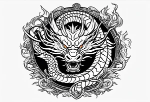 Shenron Americana style tattoo tattoo idea