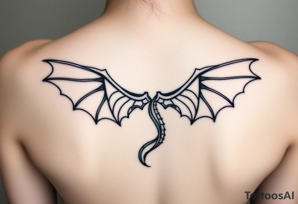 Dragon wings tattoo idea