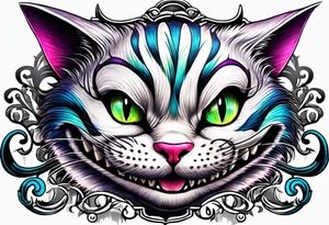cheshire cat entire body tattoo idea