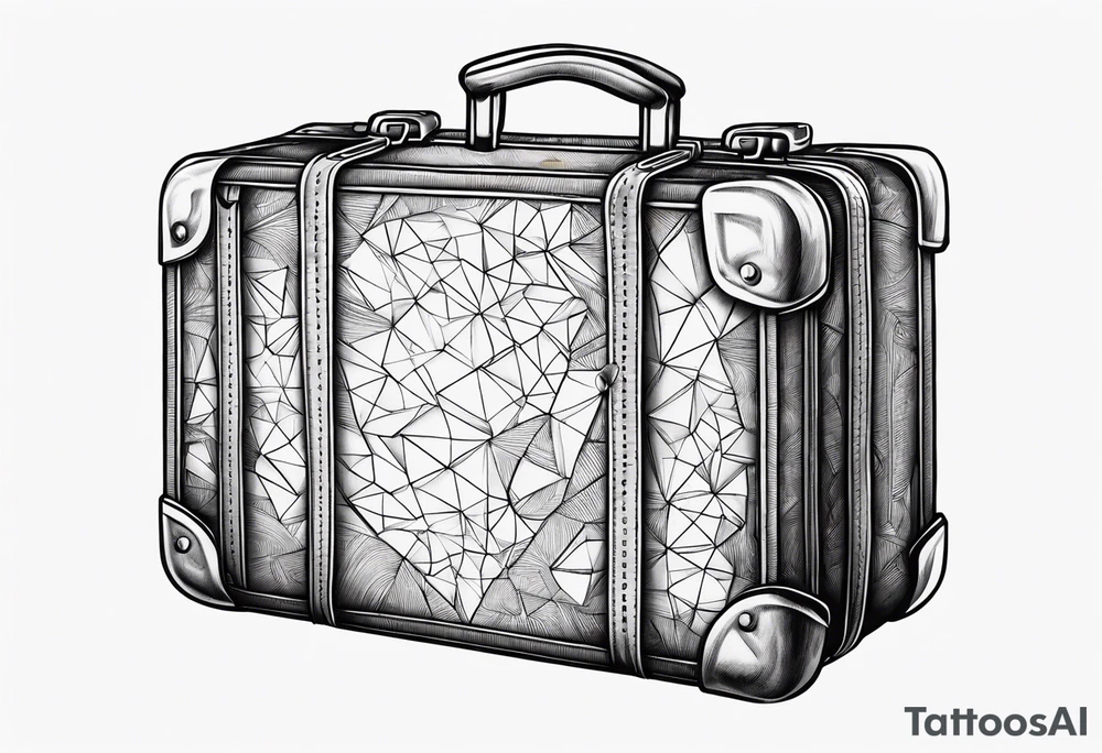 Cardboard suitcase tattoo idea