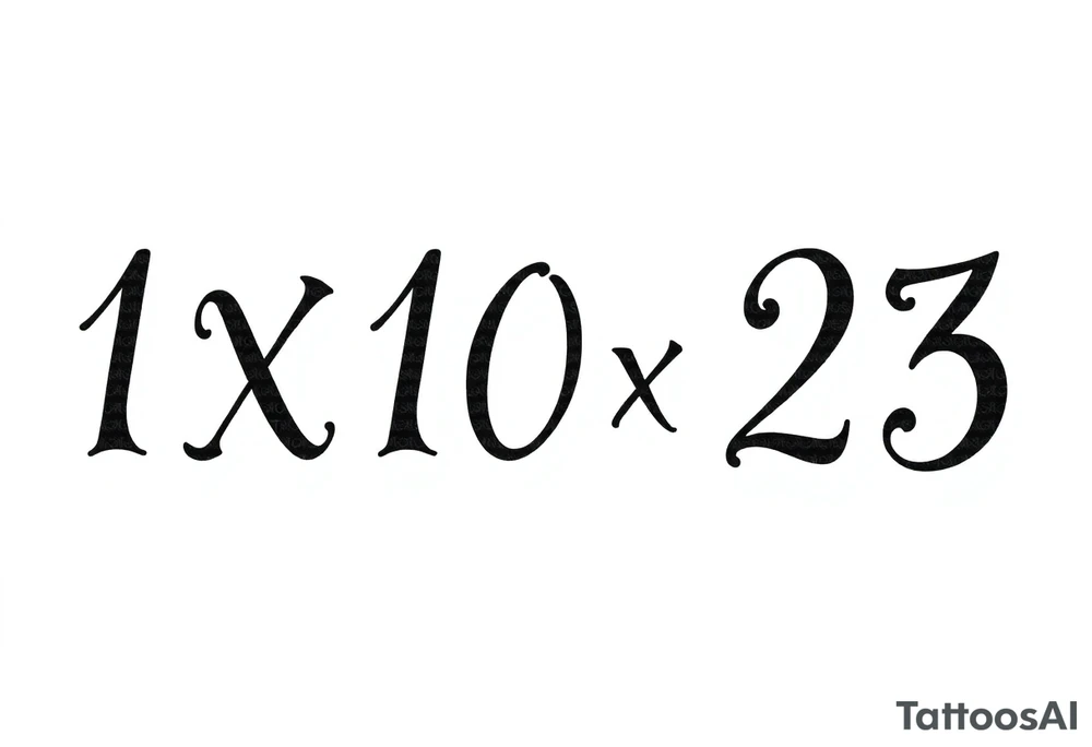 1x10^23 tattoo idea