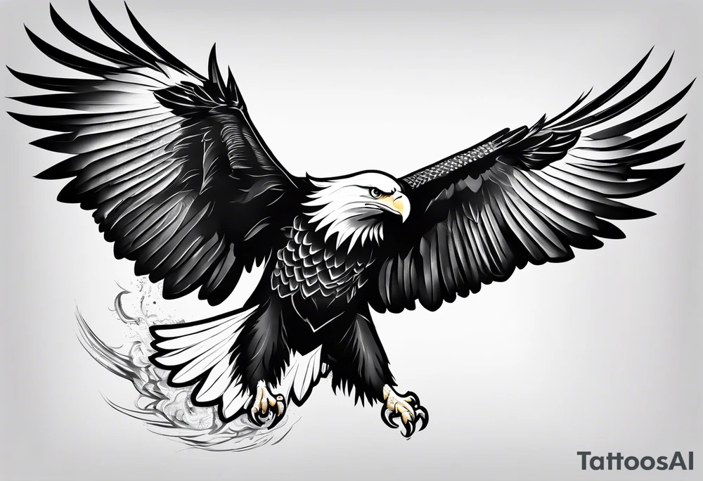 eagle flying tattoo idea