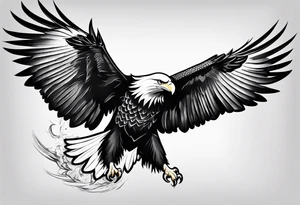 eagle flying tattoo idea