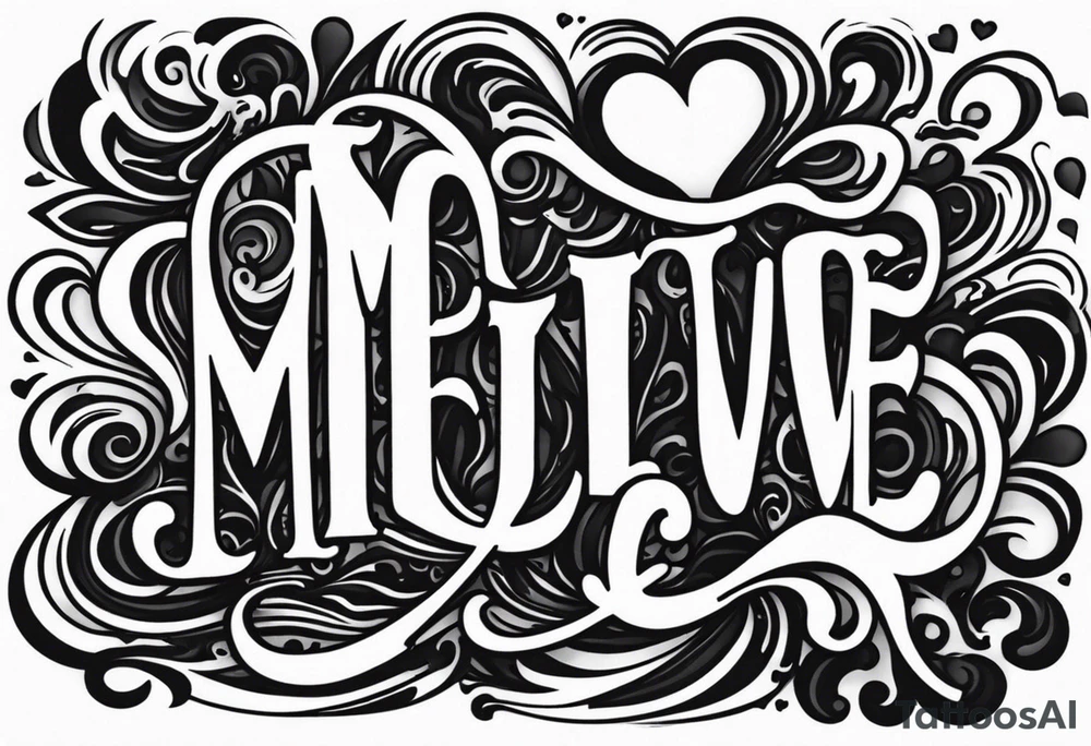 Melting LOVE tattoo idea
