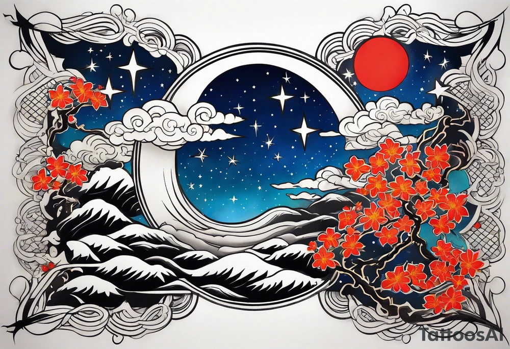 A star in the sky tattoo idea