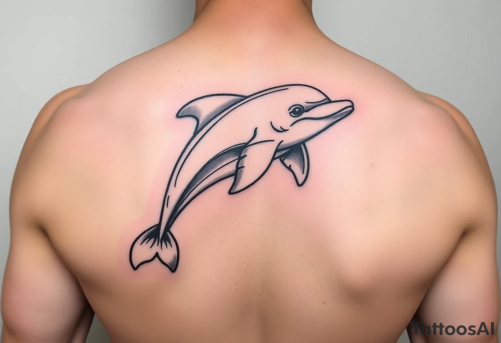 Cartoon dolphin with a hard on tattoo idea