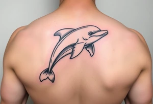 Cartoon dolphin with a hard on tattoo idea