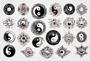 Ying Yang spiritual vibe tattoo idea