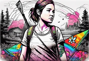 Last of Us firefly tattoo that incorporates Pride colors. I do not want any characters in this tattoo. tattoo idea