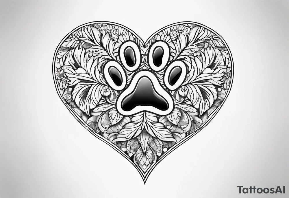 Paw print tattoo idea