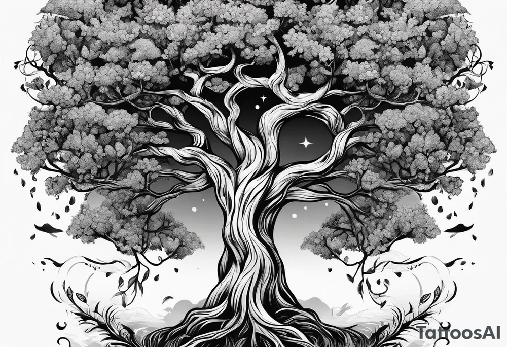 A ancient mother tree tattoo idea