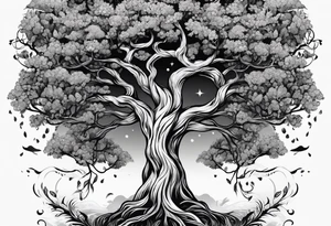 A ancient mother tree tattoo idea