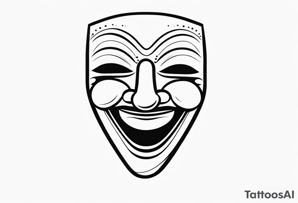 Laughing mask tattoo idea