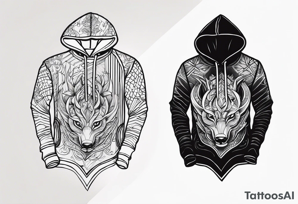 Hoodie tattoo idea
