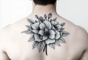 Bouquet of flower that represents the birth month flowers of February,April,July,August,September,October,November and December tattoo idea