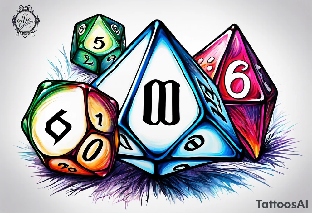 a twenty sided die tattoo idea