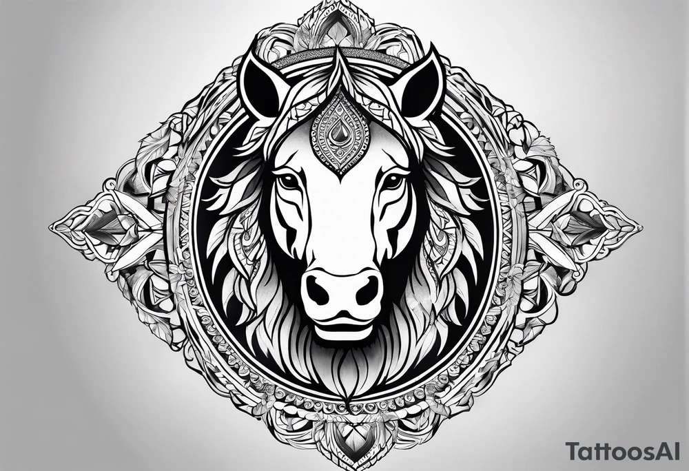 Pferd mandala tattoo idea