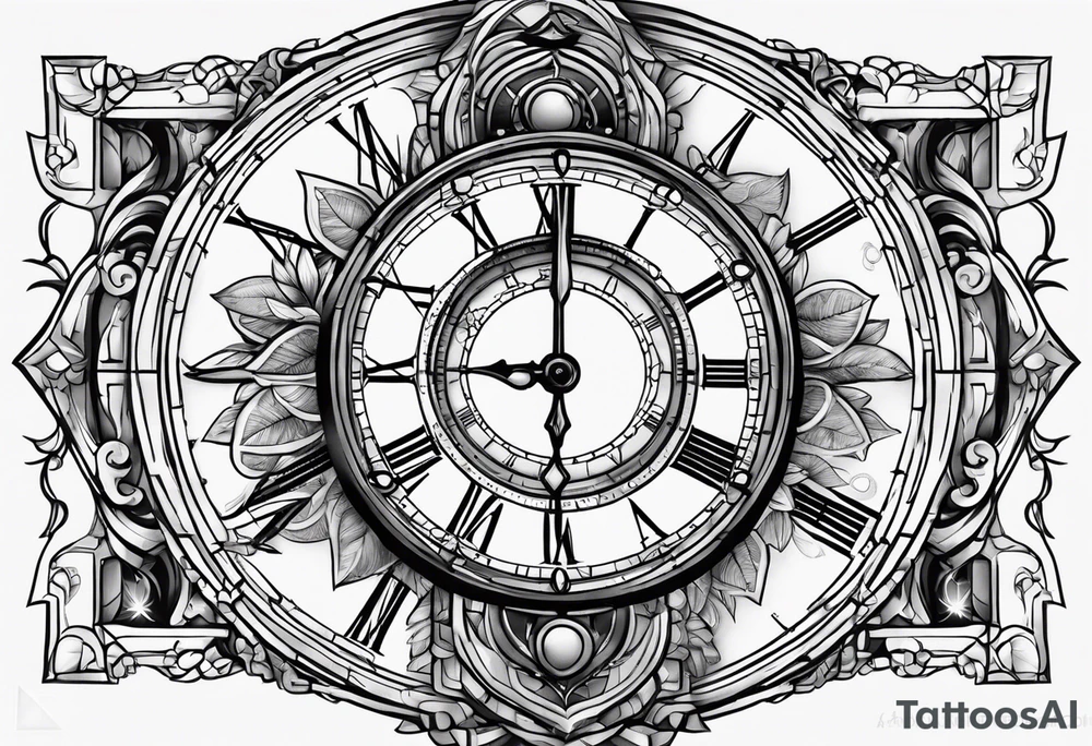 Hand of time clock 4:08pm tattoo idea