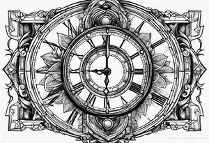 Hand of time clock 4:08pm tattoo idea