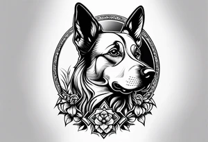 Dog memorial tattoo idea