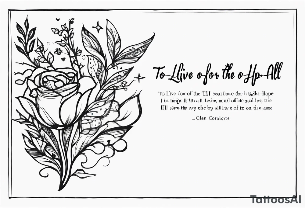 Lyrics ‘to live for the hope of it all’ tattoo idea