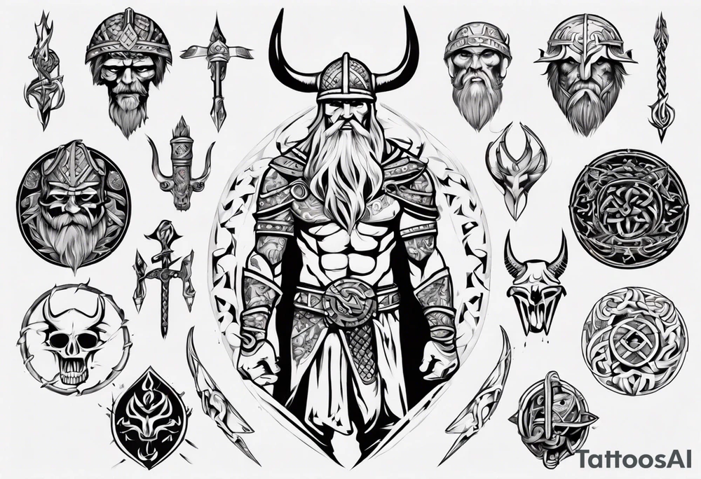 Viking without tattoos full body tattoo idea