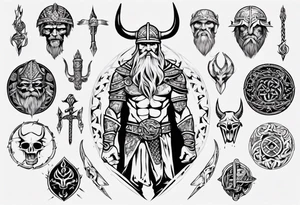 Viking without tattoos full body tattoo idea