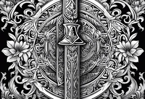 Sword elaborate tattoo idea