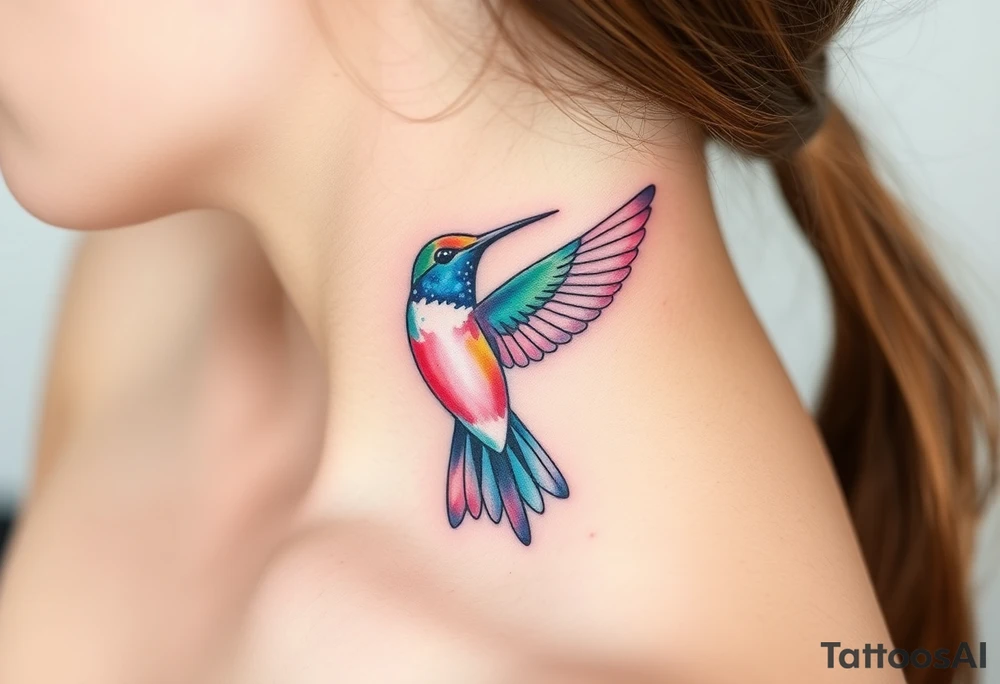 Humming bird tattoo idea